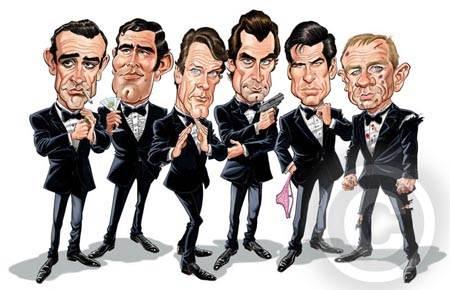 Bond caricatures